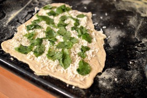 Arugula Scallion Cream Pizza