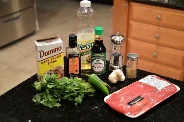 What you need for Korean Steak Tacos