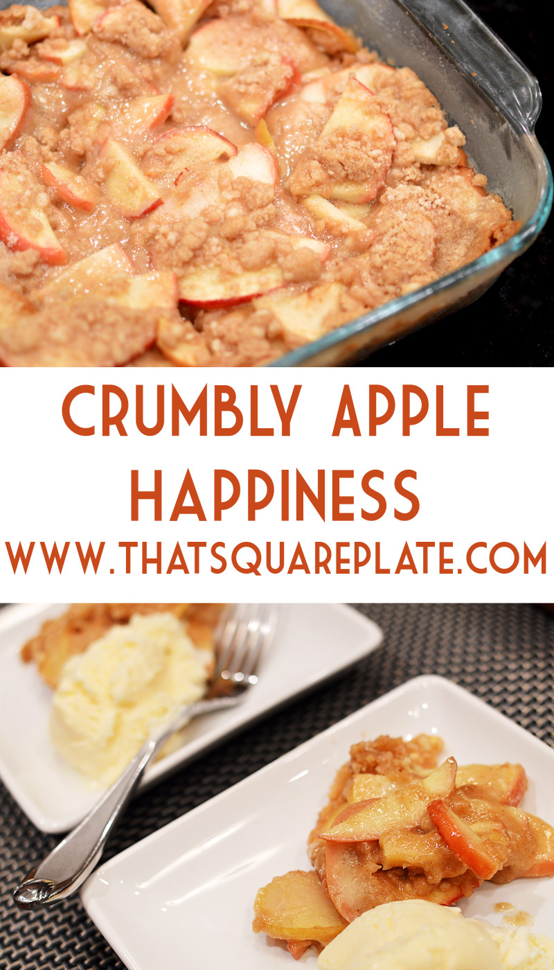Crumbly Apple Happiness from www.ThatSquarePlate.com ~ Can you eat happiness?  In this case, the answer is yes. 