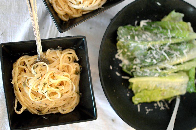 Romaine Hearts with Caesar Salad Dressing (4)