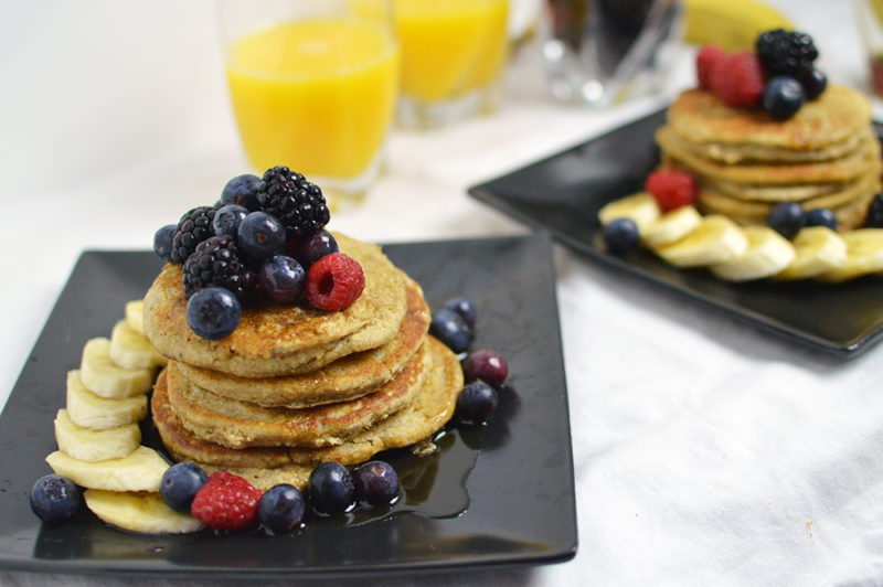 Need a healthy, vegan, gluten-free breakfast?? These pancakes are the perfect option! Such a simple recipe, and the pancakes taste like banana bread! The recipe is from BeachBody's FIXATE cookbook -- enter the giveaway for THIS cookbook on my site through November.