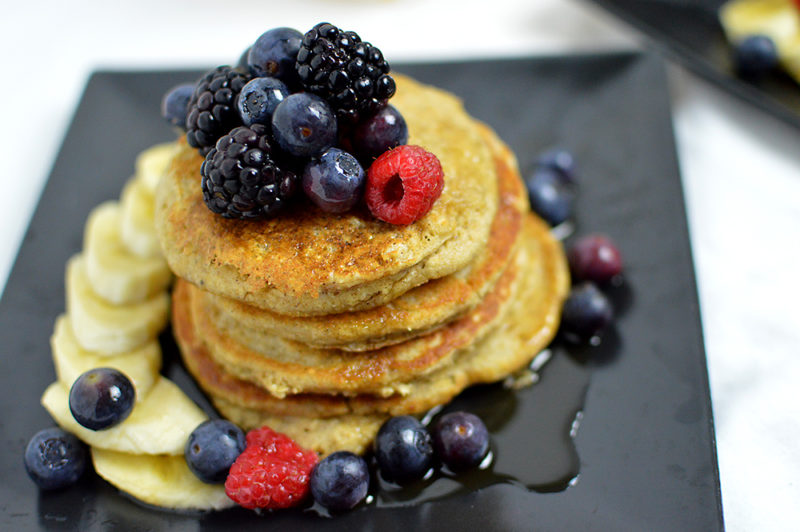 Need a healthy, vegan, gluten-free breakfast?? These pancakes are the perfect option! Such a simple recipe, and the pancakes taste like banana bread! The recipe is from BeachBody's FIXATE cookbook -- enter the giveaway for THIS cookbook on my site through November.