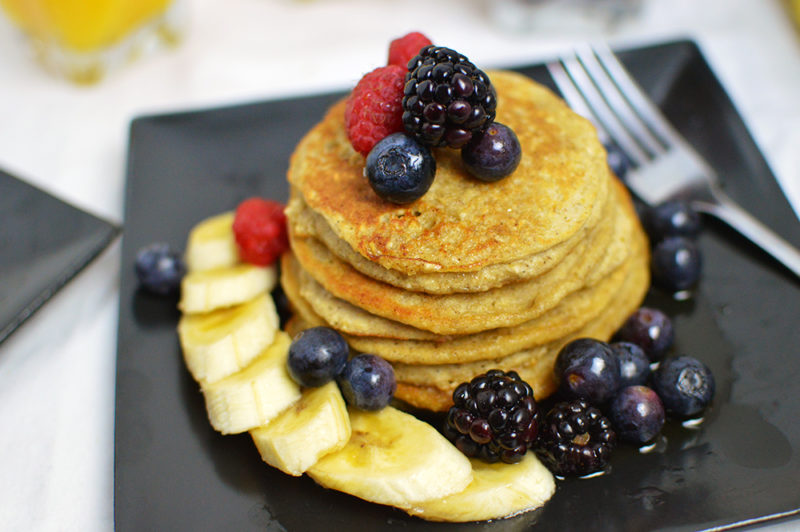 Need a healthy, vegan, gluten-free breakfast?? These pancakes are the perfect option! Such a simple recipe, and the pancakes taste like banana bread! The recipe is from BeachBody's FIXATE cookbook -- enter the giveaway for THIS cookbook on my site through November.