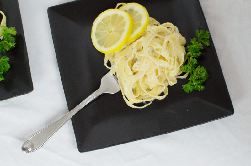 The lemon-Prosecco cream sauce was a perfect complement to the fresh, homemade fettucine. 