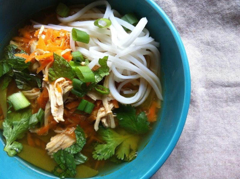 Spicy Asian Chicken and Noodle Soup from A Cedar Spoon