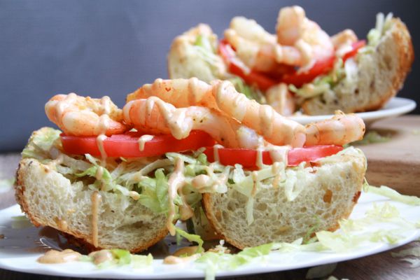 Grilled Shrimp Po-Boys with Remoulade from Where Latin Meets Lagniappe