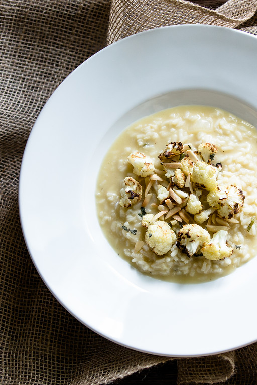 Roasted Cauliflower, Sage & Almond Risotto