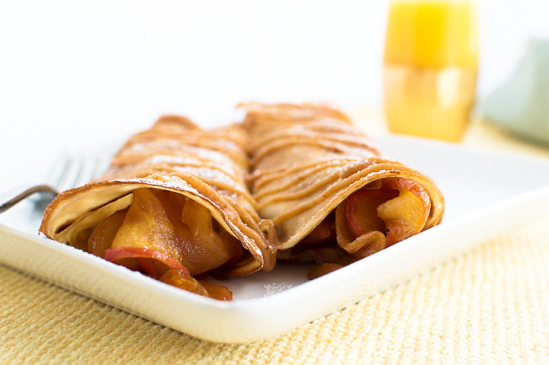 I am still thinking about these super indulgent apple crepes (and that peanut butter drizzle). You can have them for breakfast, and then you can have them for dessert!