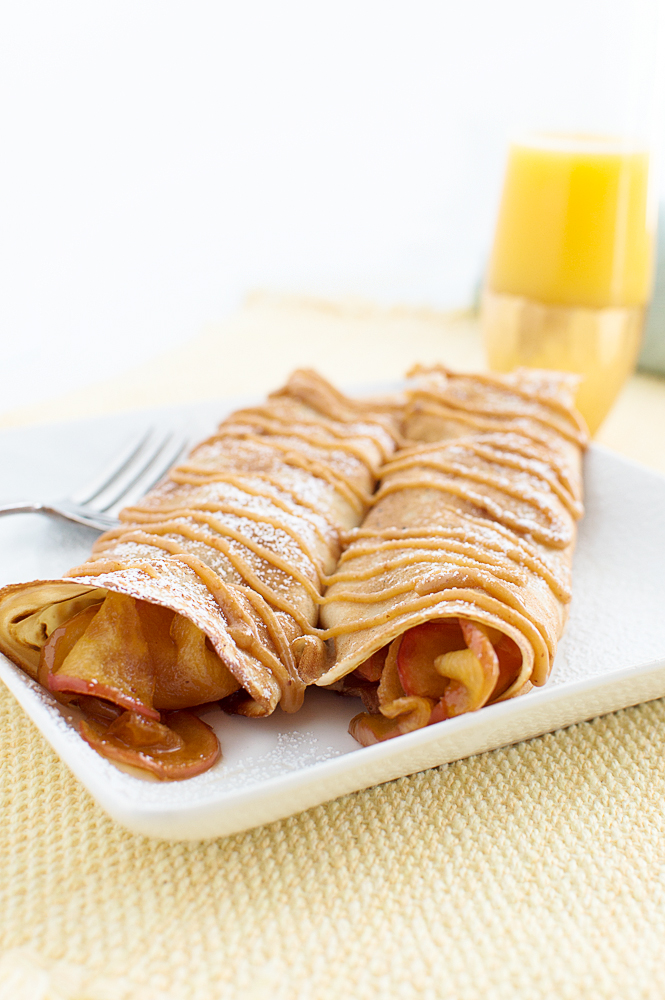 I am still thinking about these super indulgent apple crepes (and that peanut butter drizzle). You can have them for breakfast, and then you can have them for dessert!