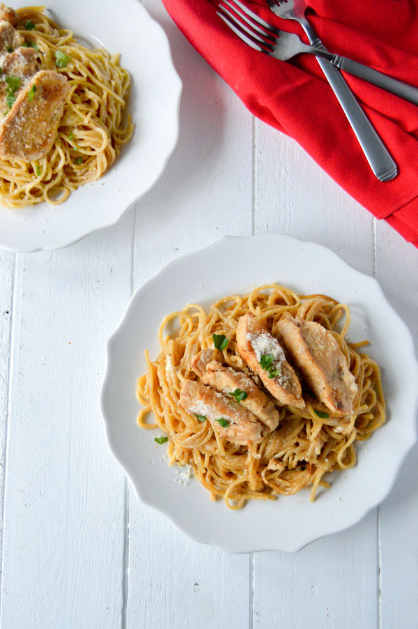 One Pot Creamy Chicken Alfredo from Cook. Craft. Love.