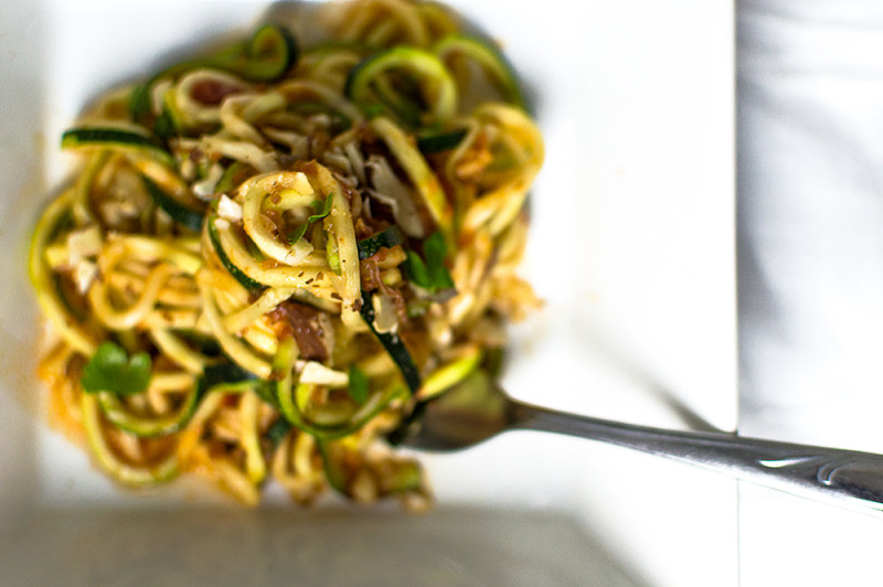 Loved how these Moroccan-inspired zoodles turned out. I really wanted to use some harissa I had just bought, so I combined it with tons of other Moroccan flavors and made a sauce that was DY-NA-MITE!