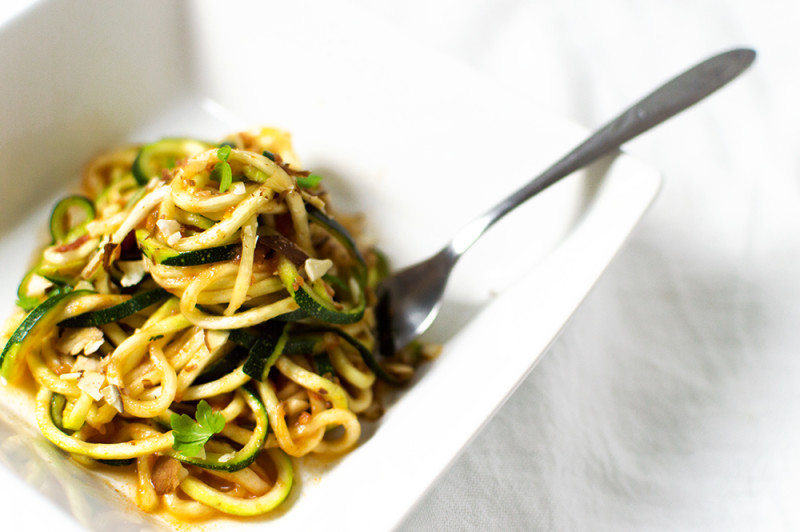 Loved how these Moroccan-inspired zoodles turned out. I really wanted to use some harissa I had just bought, so I combined it with tons of other Moroccan flavors and made a sauce that was DY-NA-MITE!