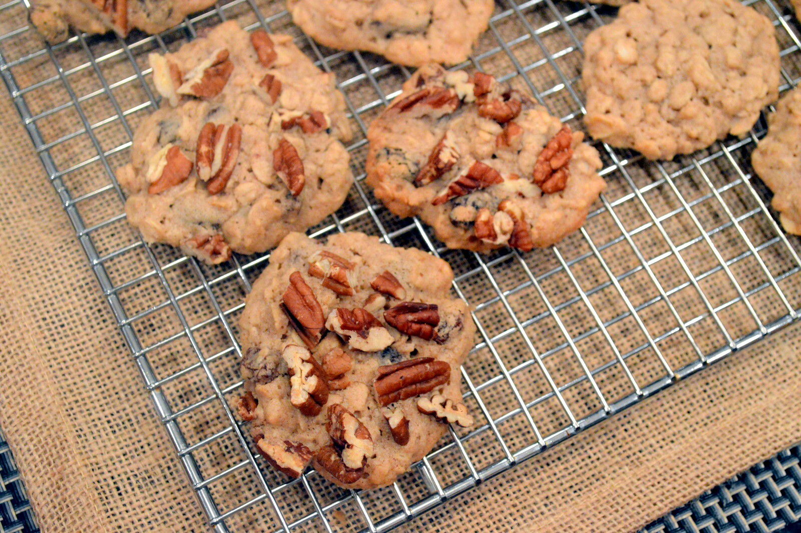 Raisin Pecan Oatmeal Cookies That Square Plate 8088