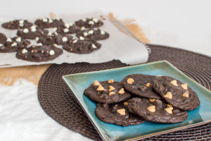 Super chewy, soft chocolatey cookies with assorted chips. I add a secret ingredient to keep these chewy for days (if they last that long!)